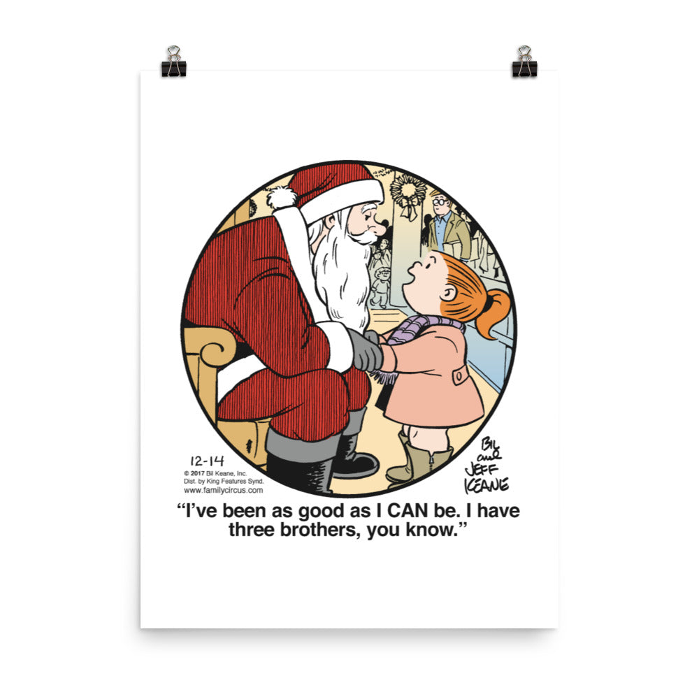 Family Circus “As Good As I Can Be” Poster