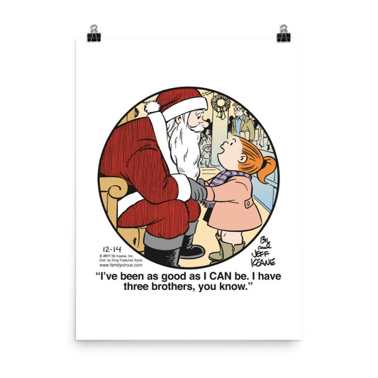 Family Circus “As Good As I Can Be” Poster