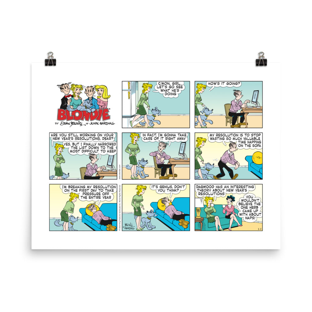 Blondie “New Year’s Resolutions” Poster